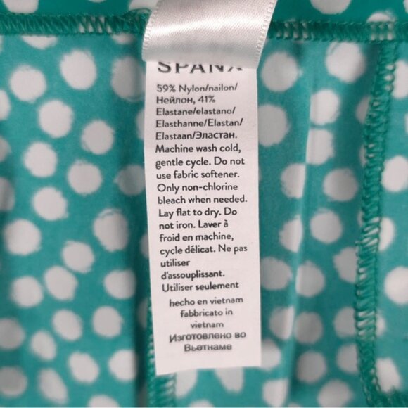 NWT SPANX Polka Dot Kelly Green Sunshine Shorts 6” Slash Pockets 50213R‎ Sz L - Picture 13 of 14